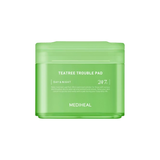 Mediheal Teatree Trouble Pad Square Cotton Facial Toner Pads with Tea Tree
